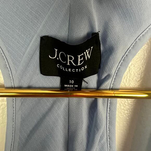 J. Crew Collection Limited Edition Alicia Sequin Racerback Slip Dress Blue Sz 10 - Picture 11 of 13